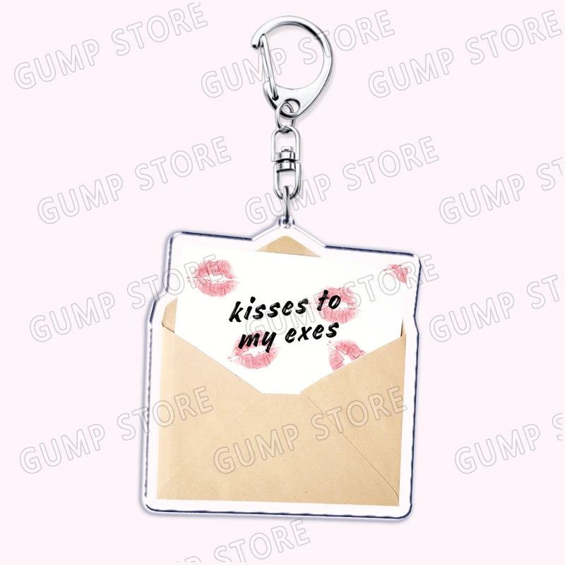 Popular Singer Keychains for Women Accessories Greedy T8 Think Later 2 Hands So Close To What Song Keyring Fans Friends Gifts
