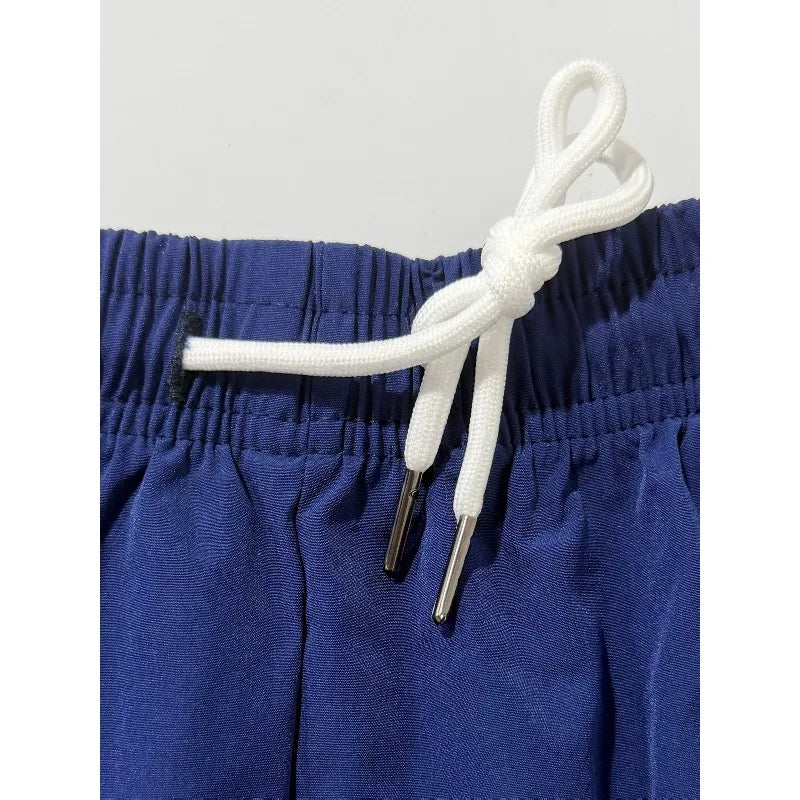 Women's summer shorts are made of slightly elastic and comfortable fabric. Comes with drawstring waistband and pockets