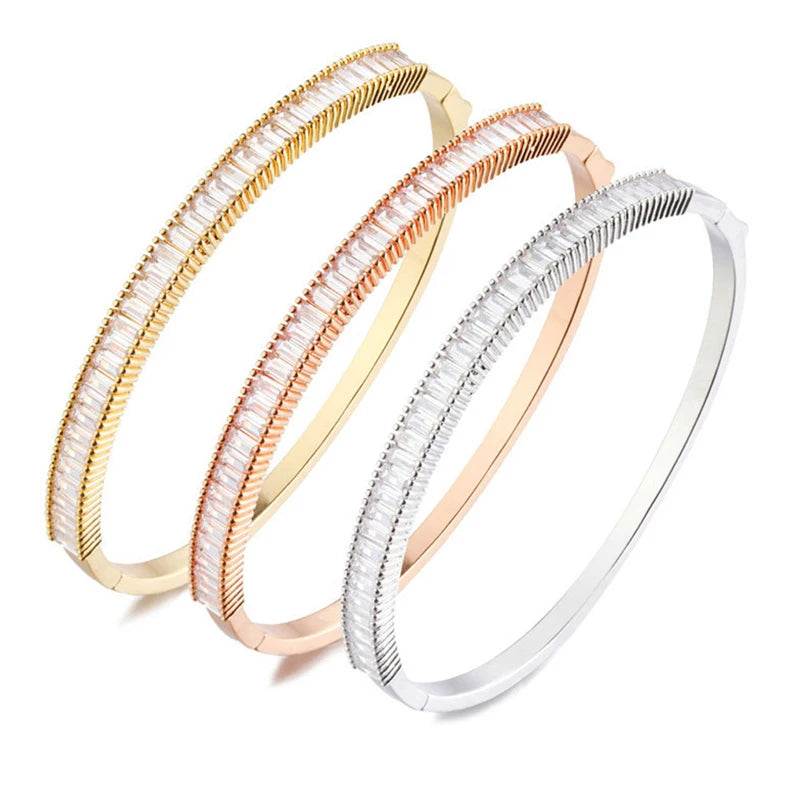 Luxury Gold Plated Bangle Bracelet Jewellery Women Gift Accessories Bracelets Woman