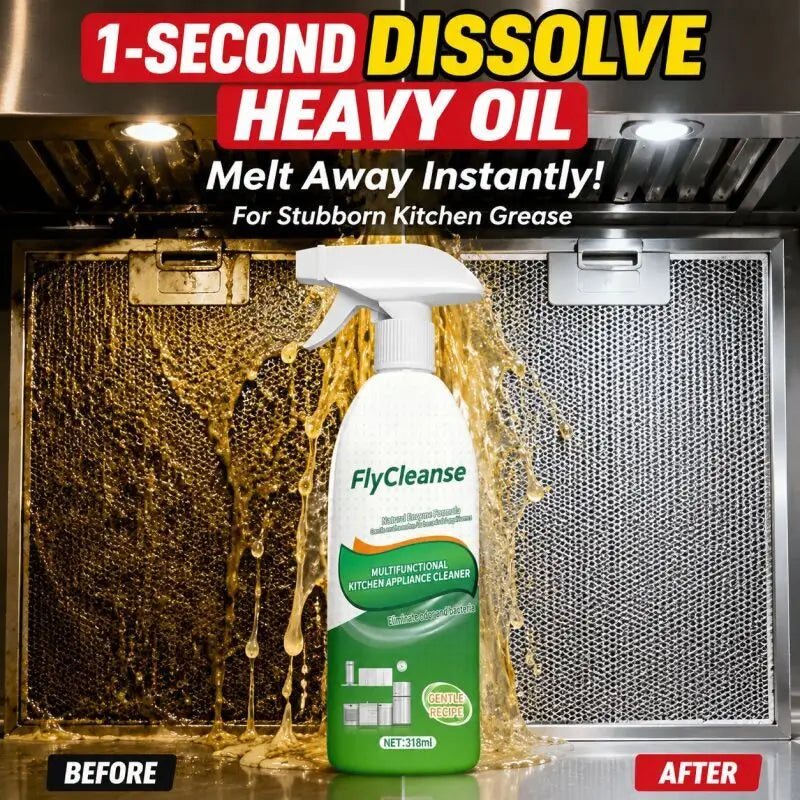 Kitchen Appliance Cleaner No Rinse Cleaning Spray Stain Remover Deodorizing Gentle Non Irritating for Fridge Stove Microwave