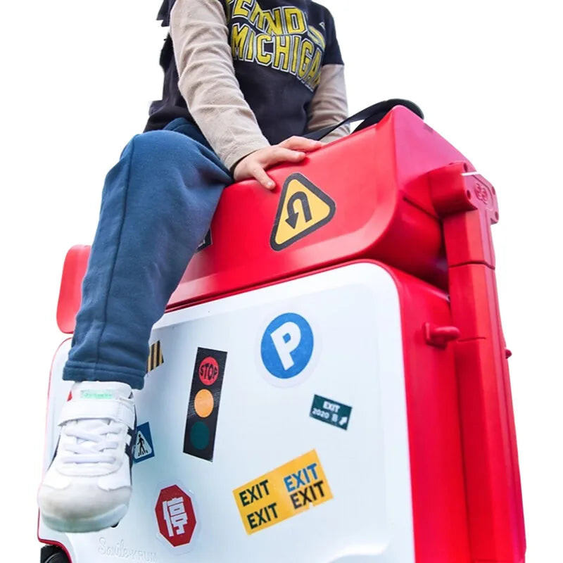 Parent-Child Travel Kids Luggage Lightweight Carry-On Suitcase Children's Trolley Multi-Functional Carry-On for Family Trips