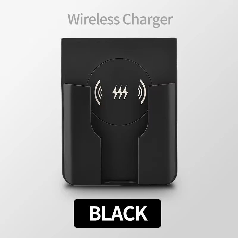 15W Wall-Mount Wireless Charger, Qi Universal Fast Charging Panel for iPhone & Android, Flush AC 110–220V In-Wall Phone Charger