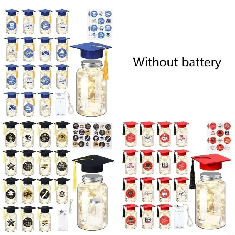 Graduation Memory Jar with Led Light Light Up Jar with Graduation Cap 55KF