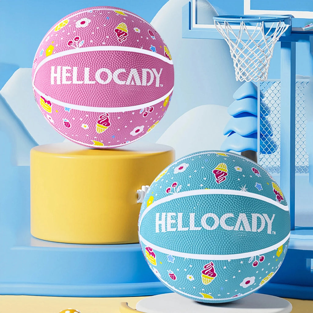 4 # /5 # (Basketball + Two Air Needles + Net Bag) Wear-Resistant Genuine Children's Basketball, Thickened Cartoon Design, Suitable for Primary and Middle School Students, Team Training Basketball, Indoor and Outdoor High-Elas