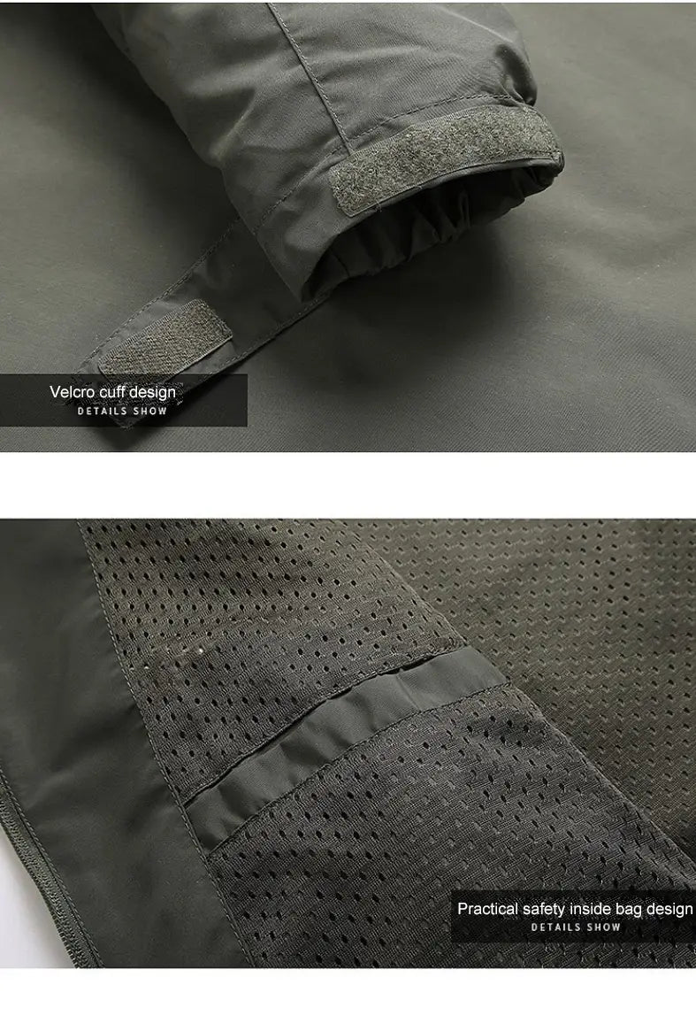 chaqueta cortavientos impermeable verde oliva oscuro para hombre Naturehike con paneles de malla y puños con velcro, diseñada para actividades al aire libre