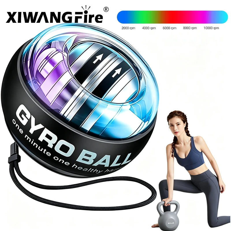 Wrist Power Hand Ball Auto-Start Grip Ball Strengthener Gyroscopic Arm Gyro Hand ball Home Fitness Forearm Exerciser ﻿