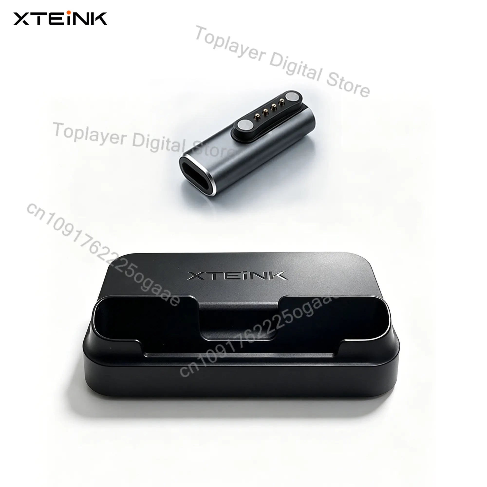 Black xteink official original magnetic charging dock with wireless charging pad and sleek metallic finish for the xteink x4 pro.