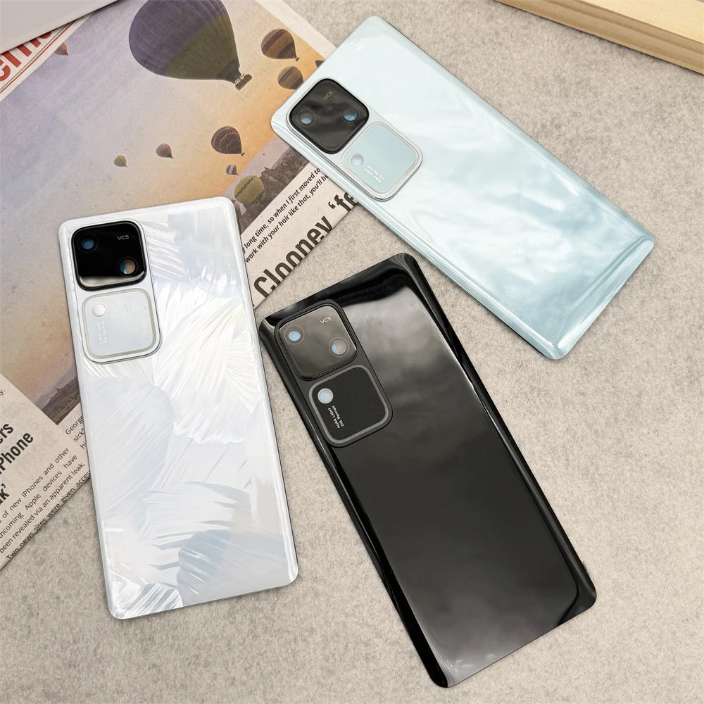 Back Glass Cover For Vivo V30/V30Pro S18/S18Pro Battery Cover Rear Panel Door Housing Case Replacement Parts With Camera Lens