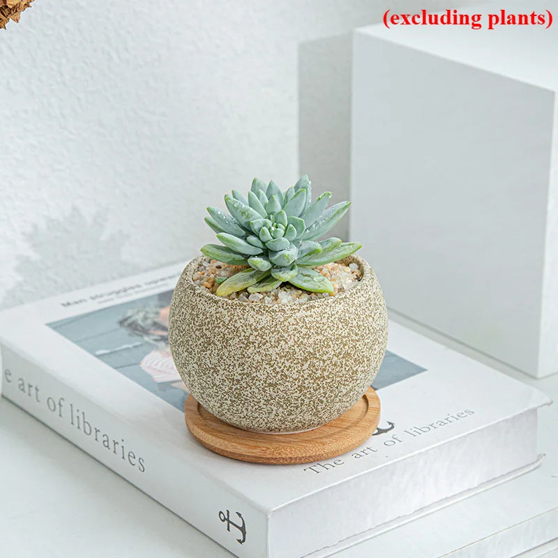 1pc Cute Flower Pot Creative Succulent Planters Ceramic Home Gardening Pots Indoor Outdoor Planters, Ceramic Pots for Plants