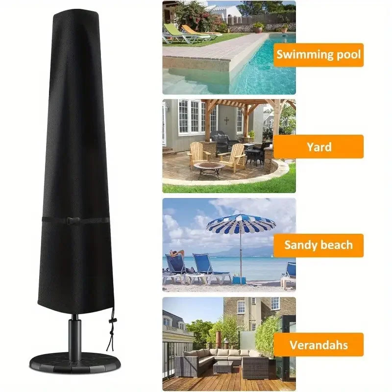 Universal Waterproof Umbrella Cover Cantilever Parasol Cover Outdoor Patio Garden Furniture Protection