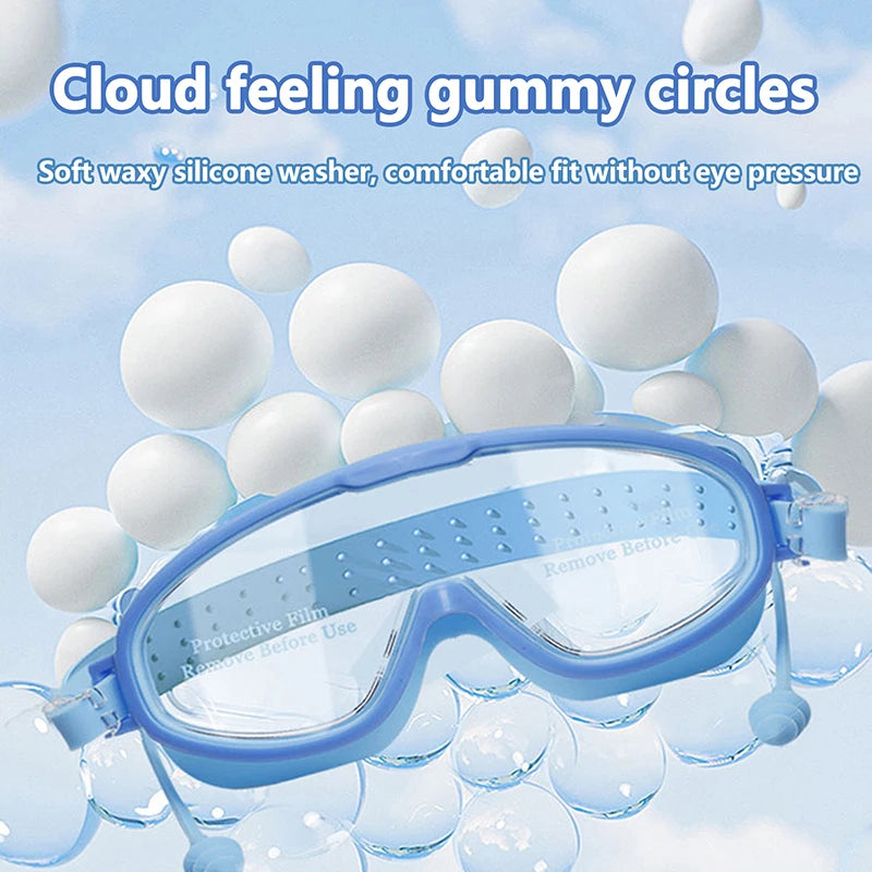 Anti-fog And Anti-ultraviolet/safety Optical Lenses/swimming Accessories Adult Electroplated Large Frame Swimming Goggles