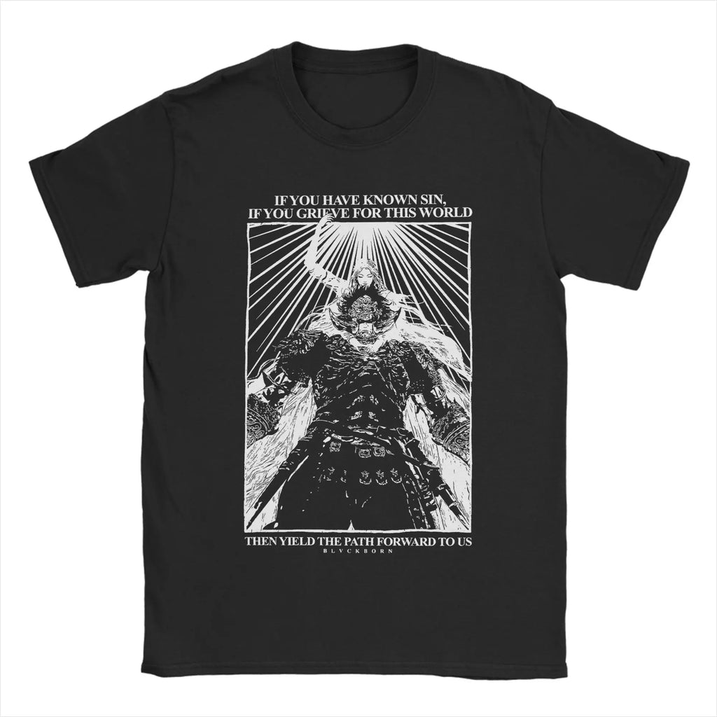 Men's T-Shirts ER Game Promised Consort Radahn Humorous 100% Cotton Tee Shirt Short Sleeve  T Shirts Round Collar Clothes