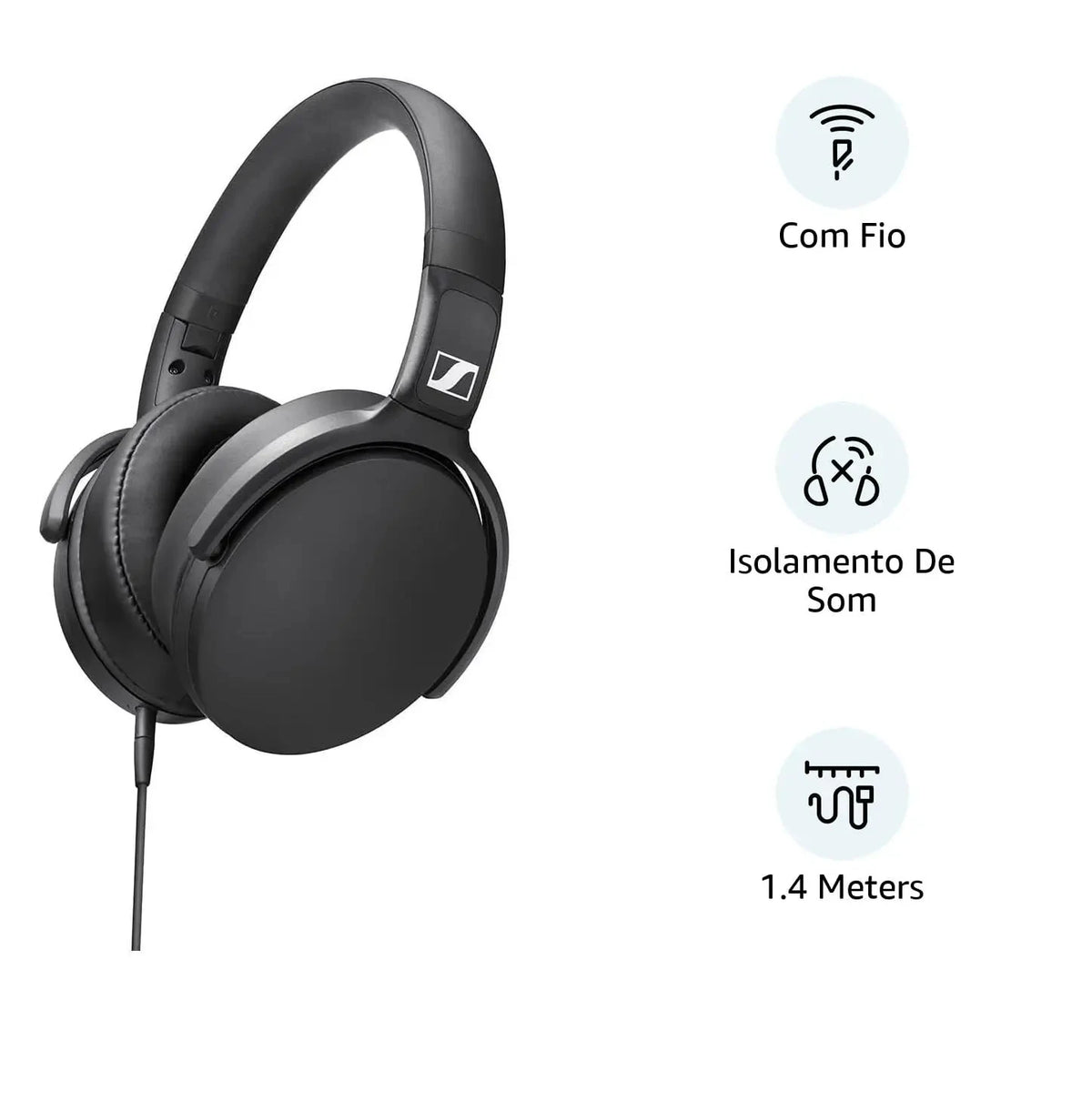 Sennheiser HD400S Headphones Head Mounted Wired with Microphone, Low Bass Noise Reduction, Esports Games Closed Ear Pack