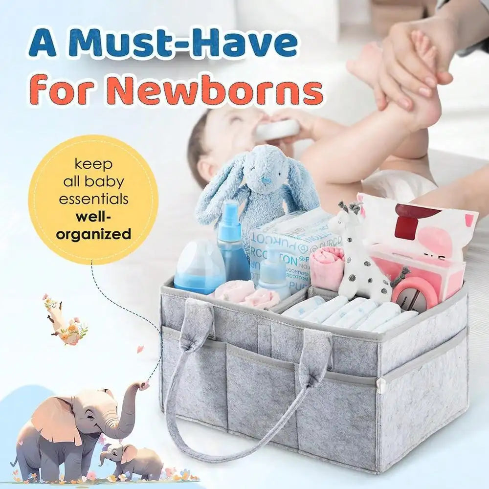 Diaper Caddy Organizer for Baby Essentials, Newborn Essetials Must Haves, Baby Registry Search and Other Baby Stuff