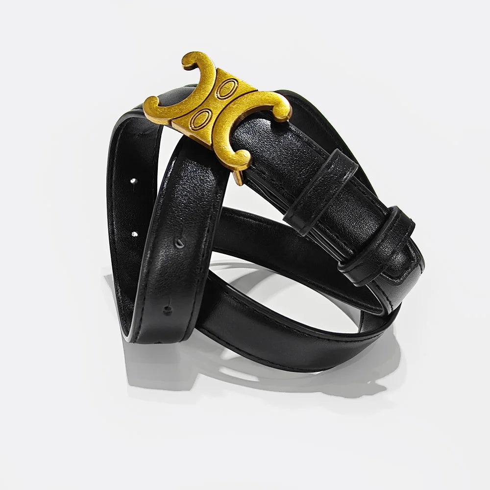 Luxury women's belts fashionable and versatile designer belts retro belts to match dresses and jeans