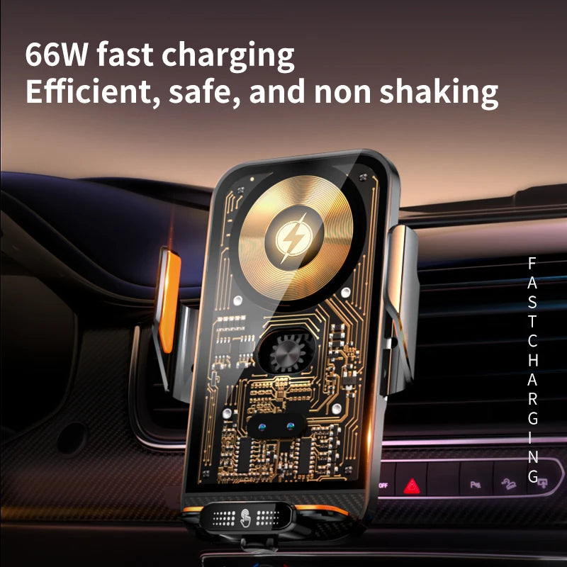 Car Phone Holder Wireless Charger Mobile Phone Holder Intelligent Infrared Air Vent Clip Mount Car Charger Universal Automotive
