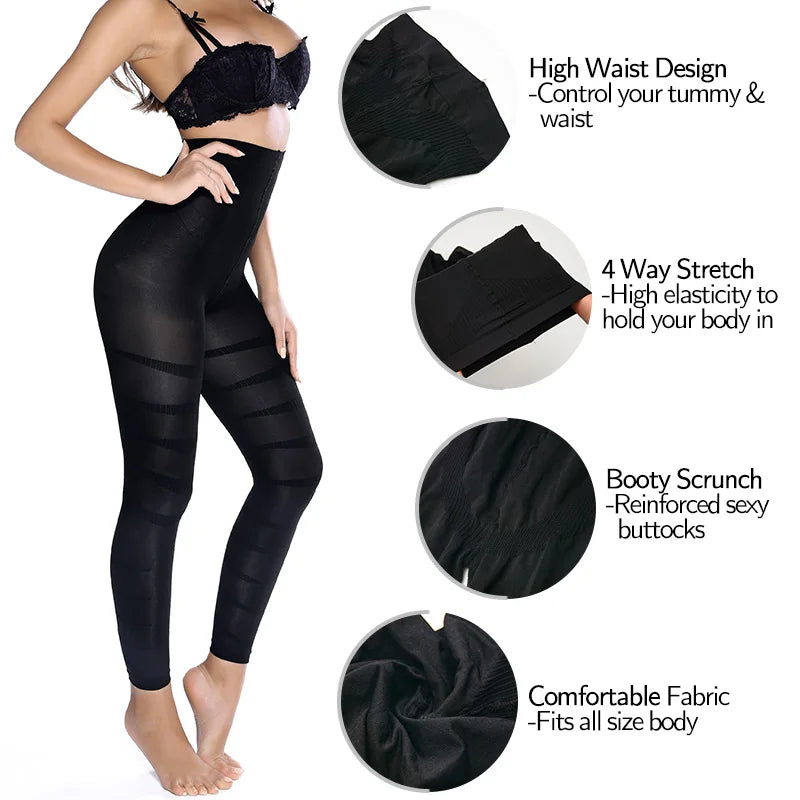 Women Legging High Waist New Leggins Tummy Control Panties Waist Trainer Slimming Pants Body Shaper Thigh Sculpting Slimmer