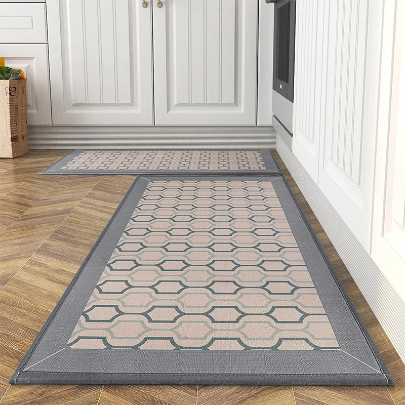 Rug Cotton and Linen Kitchen Mat Carpet Door Mat Rugs For Bedroom Water and 0il Absorbing Non-slip Dirt-resistant Waterproof