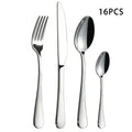 16pcs Stainless Steel Tableware Set Include Knives Forks Spoons Set Exquisite Cutlery Set Utensil Set For Home And Restaurant