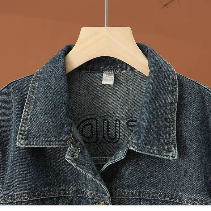 Short Denim Jacket for Women 2025 New Autumn Jacket Outer Slim Casual Women's Top