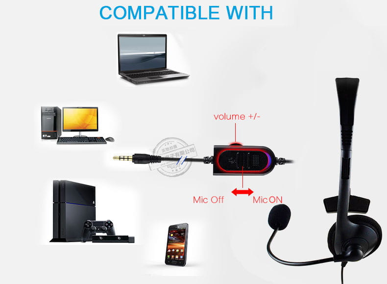 black over-ear usb call center headset with noise canceling mic detachable microphone and adjustable headband designed for optimal frequency response range.