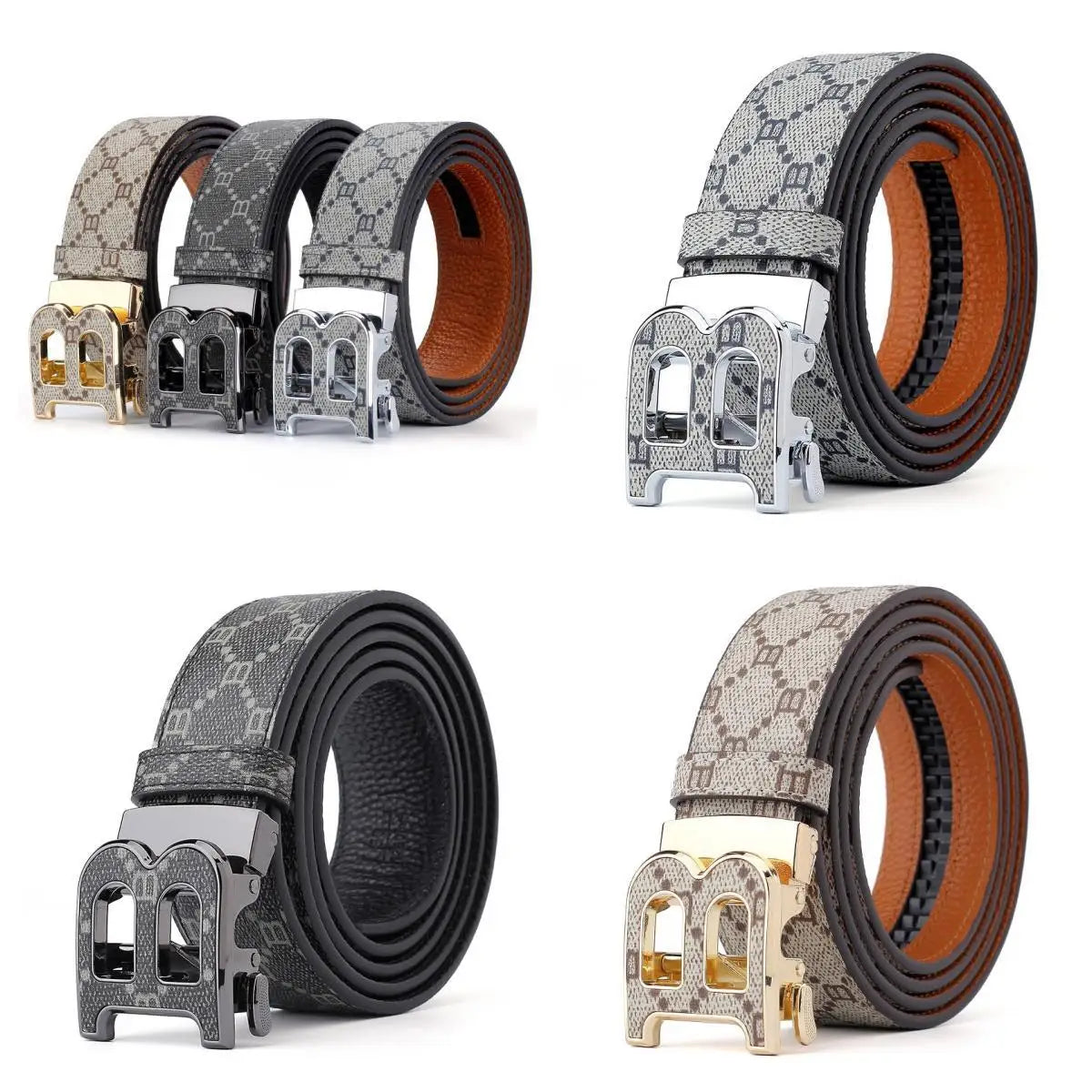 2025 Business Men belt Casual Fashion Luxury Designer Famous Brand Automatic B Buckle men belts Leather Belt for Men Male Jeans
