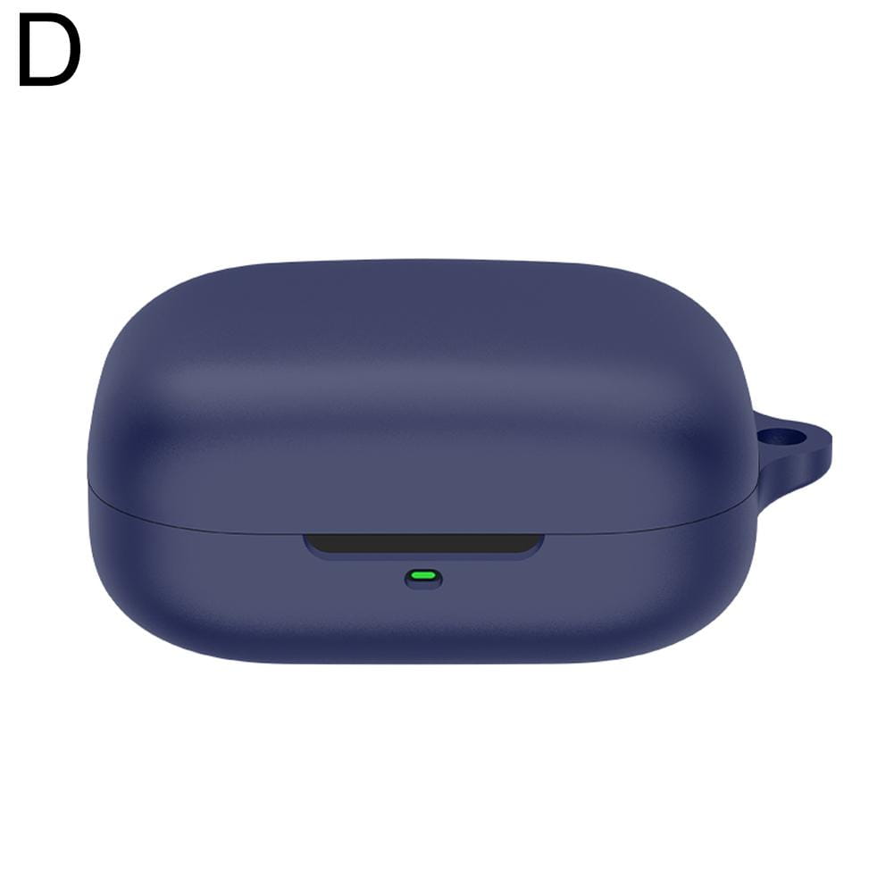 Navy blue silicone case for AirPods Pro showing the back side of the protective cover.