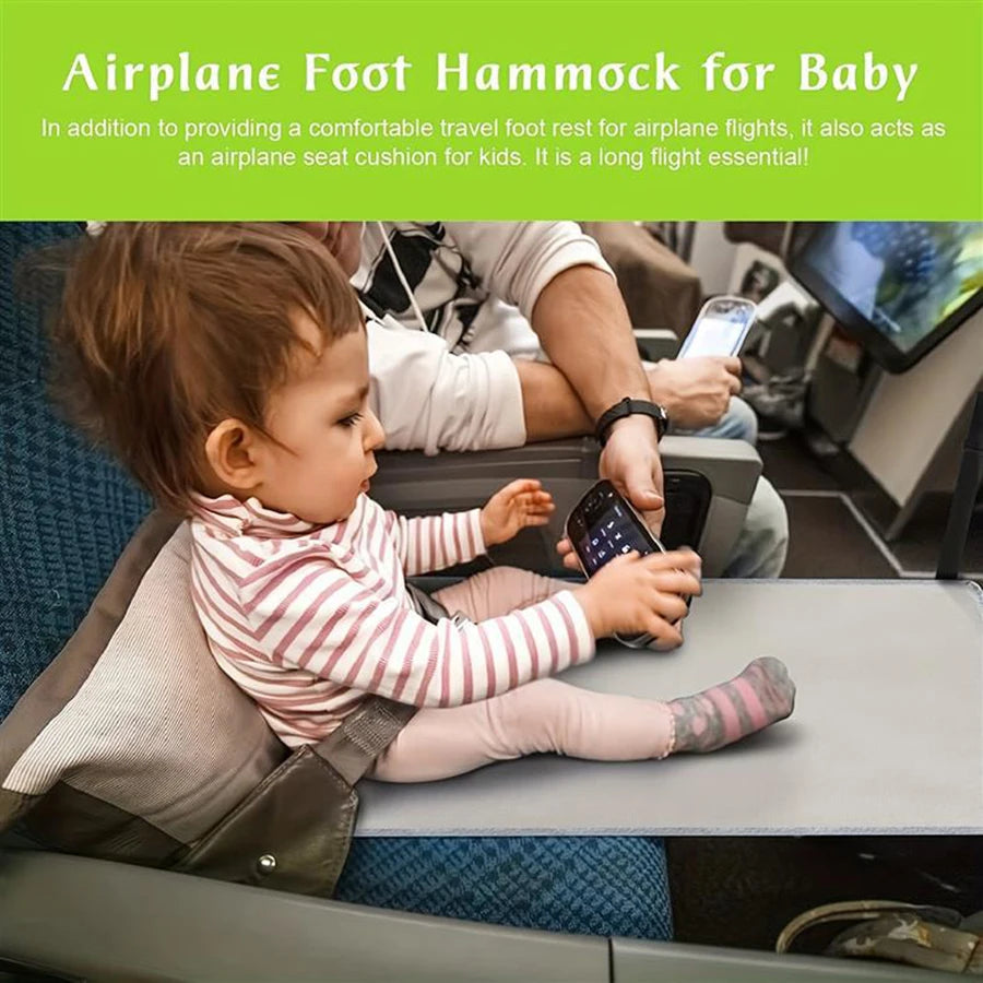 Kids Travel Airplane Bed Baby Foot Rest Hammock Portable Seat Extender Toddler Airplane Leg Rest Pedal Bed Travel Flying Essenti