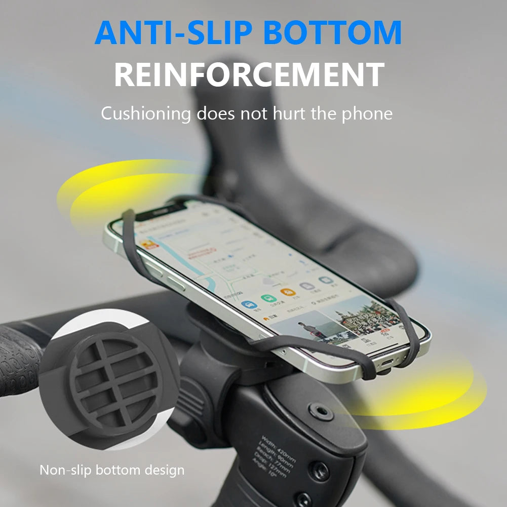 Silicone Bicycle Computer Mount Non-slip Bicycle Handlebar Computer Mount Multi-Function Bike Computer Stand Cycling Accessories