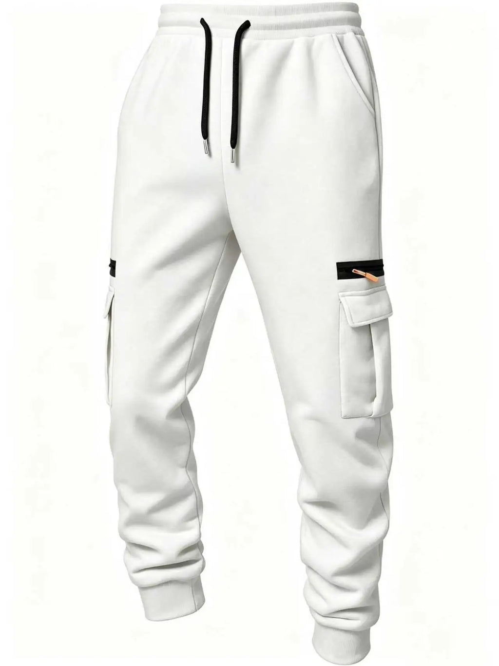 Men's Cargo Pants 2026 New Casual Loose Autumn Winter Straight Baggy Pants Multi-Pockets Solid Color Pinting Sweatpants