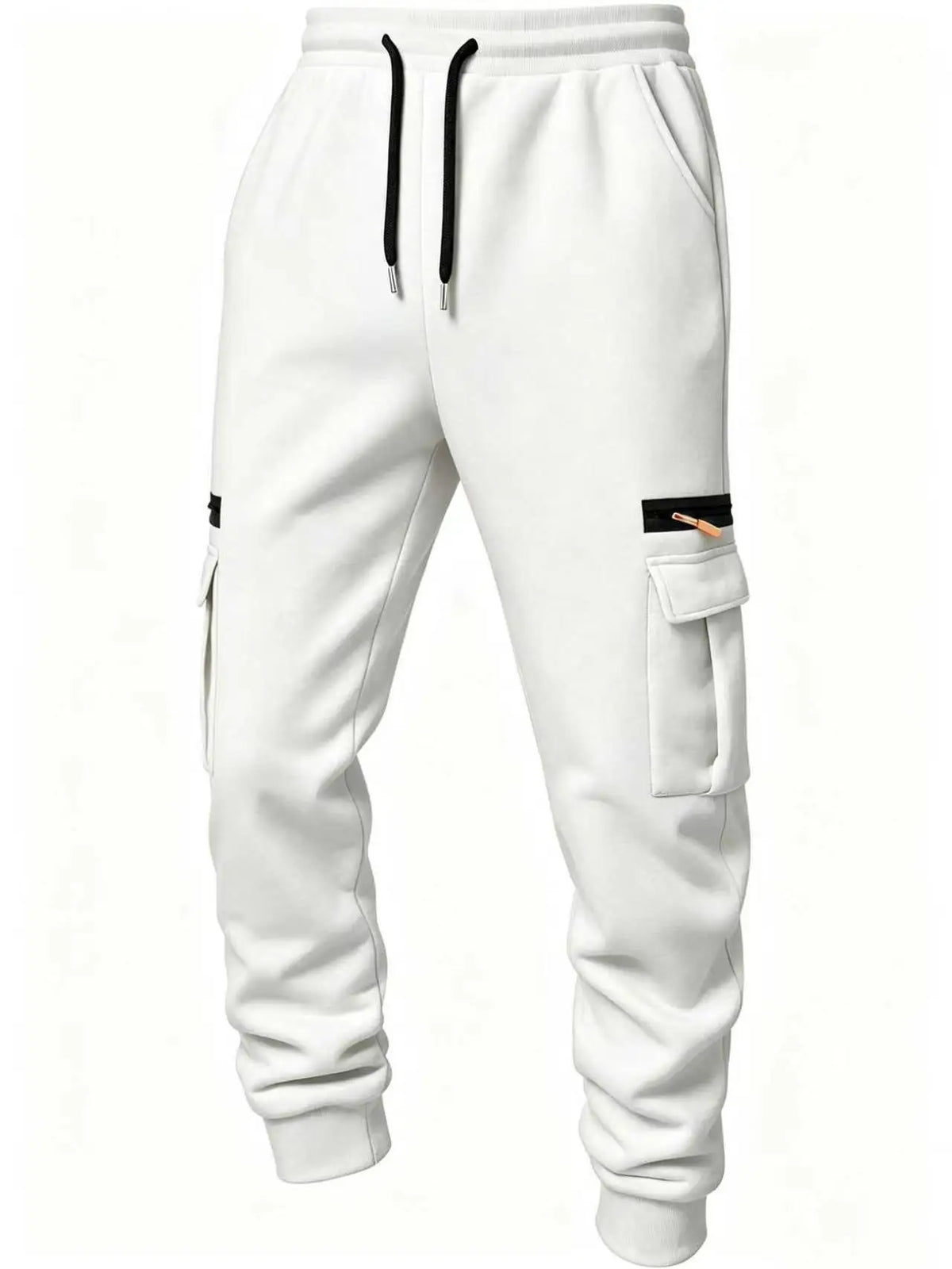Men's Cargo Pants 2026 New Casual Loose Autumn Winter Straight Baggy Pants Multi-Pockets Solid Color Pinting Sweatpants