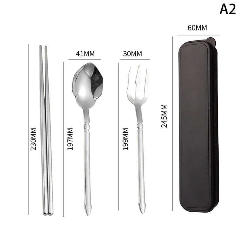 Stainless Steel Cutlery Sets Western Chopsticks Forks And Spoons Hotel Dinner Table Service French Wedding Decoration
