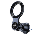 Black magnetic TOPK car phone holder with circular ring and adjustable clamp for MagSafe car phone mount use