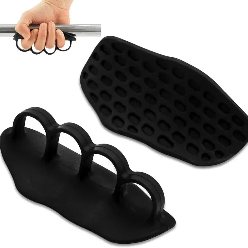 A Pair Non-Slip Workout Grips, Rubber Hand Grips Gym Training Accessories for Weight Lifting Pull Up Grips  & Gym Training