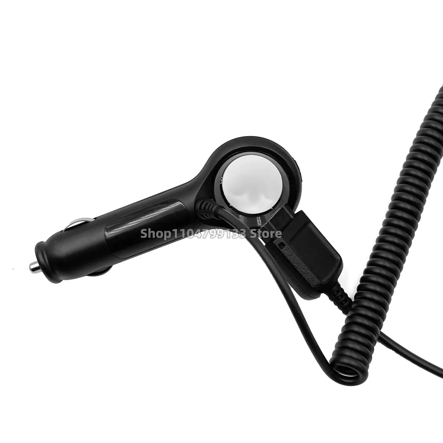 モトローラ向け 黒色ウォーキートーキー USB-C充電ケーブル（内蔵の拡大鏡およびコイルケーブルを備え、車載充電器での使用に適しています）