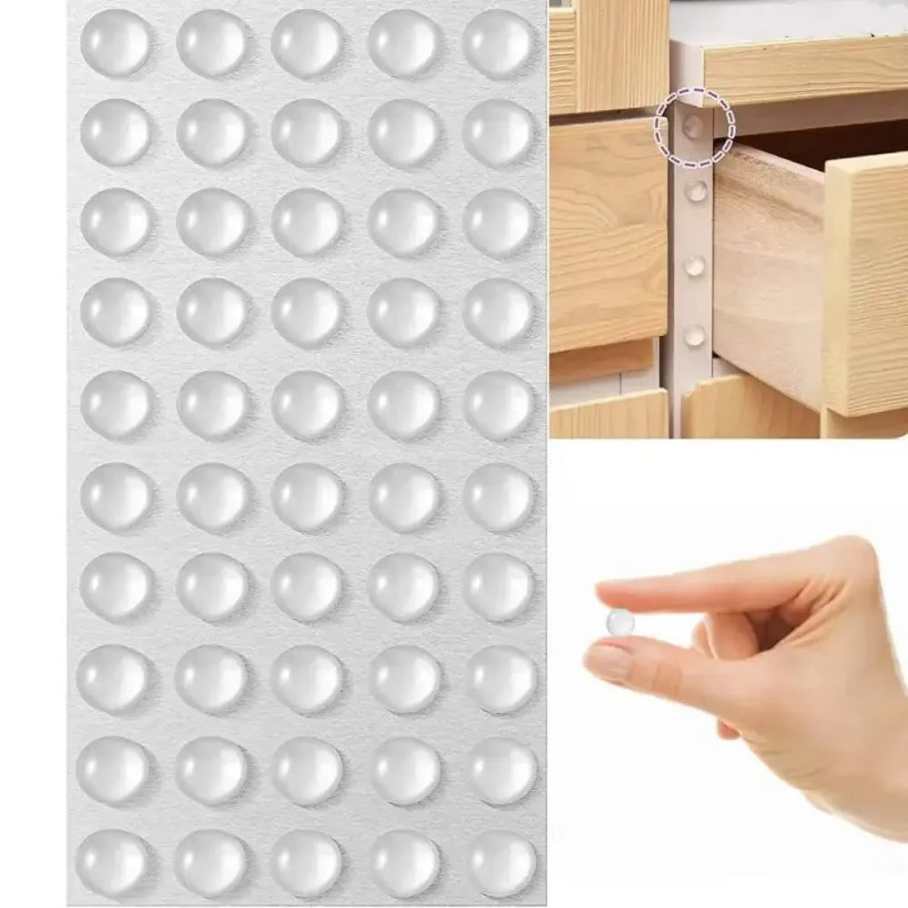100Pcs Silicone Cabinet Bumpers – Self Adhesive Door Buffer Pads for Drawer Door Damper Furniture Protection