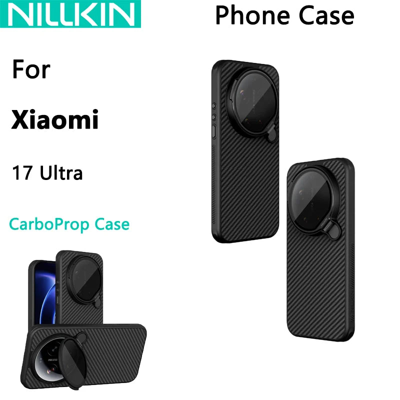 NILLKIN Phone Case For Xiaomi 17 Ultra CarboProp Case Clear Lens Cover Phone Case Anti-scratch Abrasion