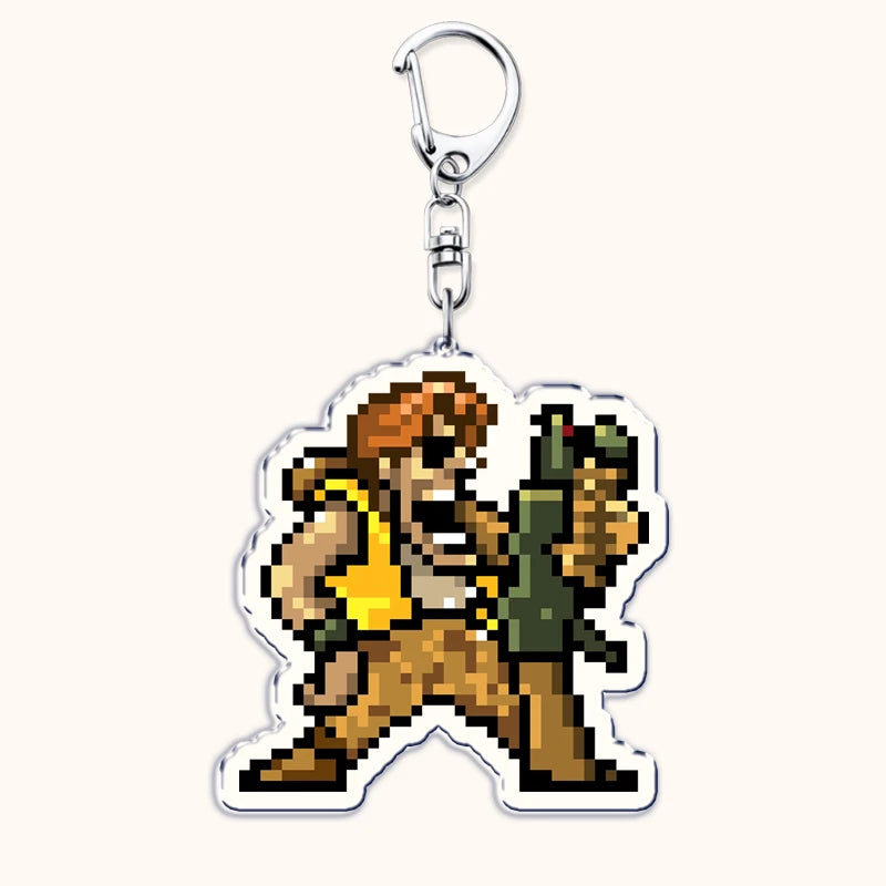 Classic Video Game Keychains for Accessories Bag Marco Rossi Fio Germi Eri Kasamoto Keyrings Jewelry Fans Gamers Gaming Gifts