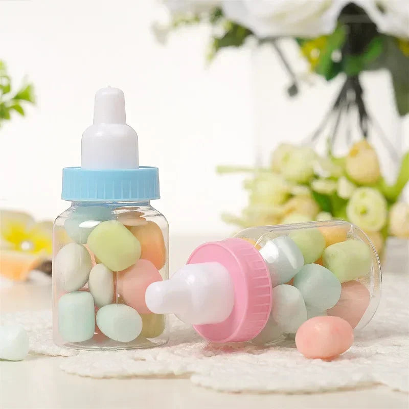 36pcs Baby Shower Favor Blue Pink Mini Milk Bottle for Girls Boy Party Gift Boxes  Halloween  Wedding Festival