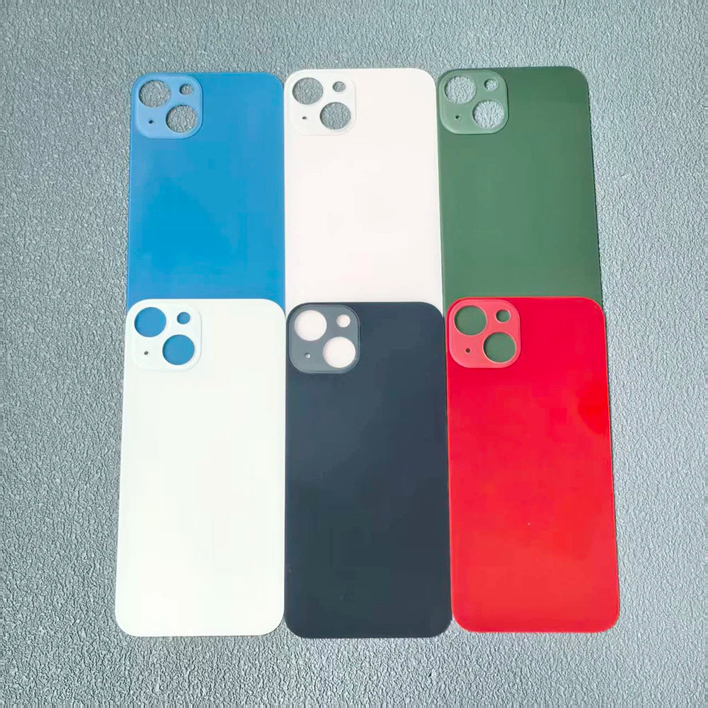 High Quality 6.1'' Replacement Back Glass Case For iPhone 13 Rear Cover Glass Big Camera Hole Back Housing Cover Repair Parts