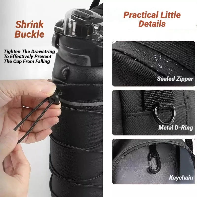 Magnetic Gym Bag For Men And Women – Sling Bottle With Attachment | Water Holder, Pouch, Crossbody Accessories Organizer