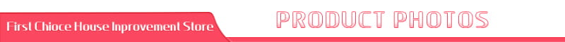 Pink banner with white text for first choice house improvement store and product photos featuring a leather sewing tools kit for DIY craft and repair.