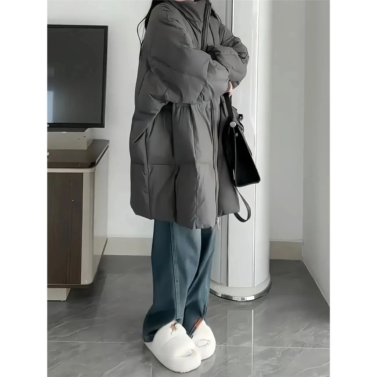 Women Winter Cotton Padded Jacket 2025 New Warm Thick Long Parka Coat Korean Women Loose Lapel Winter Outwear Women Cotton Coat