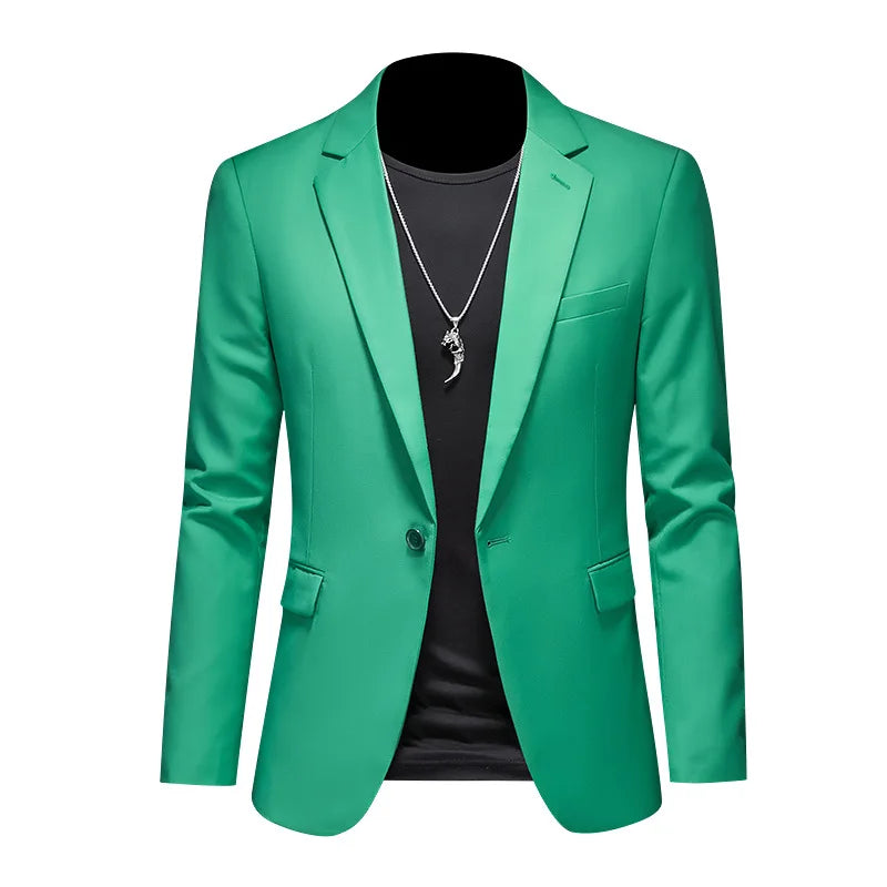 Mens Suit 2025 New Plus Size Slim Fit Single Breasted Blazer Professional Wedding Business Party Office Formal Jacket Coats