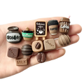 12pcs mini coffee-themed resin fridge magnets in brown beige and black for home decor and message boards
