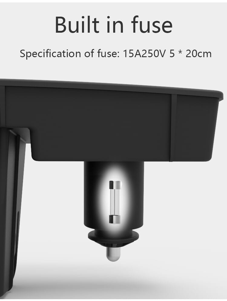 black car charger with built-in 15a250v fuse for Audi A6 C7 Rs6 S7 Rs7 wireless car charger pad shown from the backside