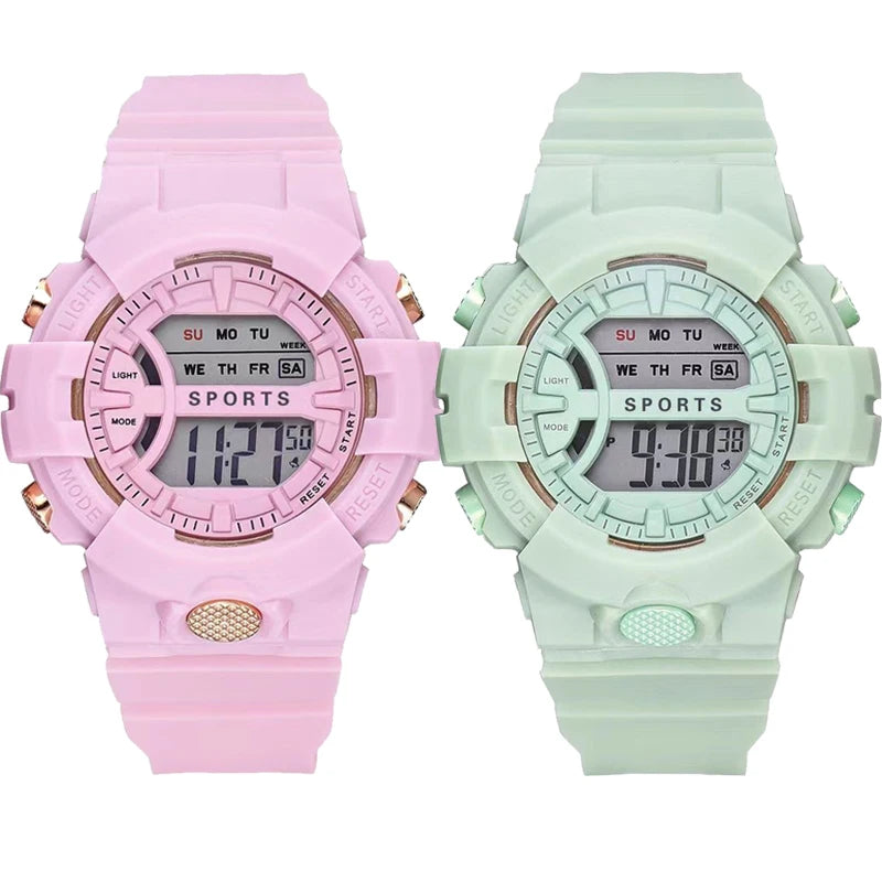 Fashion Electronic Watch for Women and Men, Sports Night Light Couple Watch with Alarm and Timer Functions Boys and Girls Watch