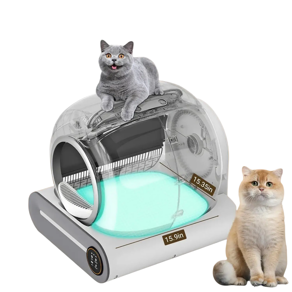 Replacement silicone pad for tonepie automatic self-cleaning cat litter box with turquoise glowing transparent dome