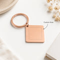 Personalized QR Code Keychain for Men Women, Custom Metal Key Ring with Laser Engraving Name Text, Unique Gift for Birthday