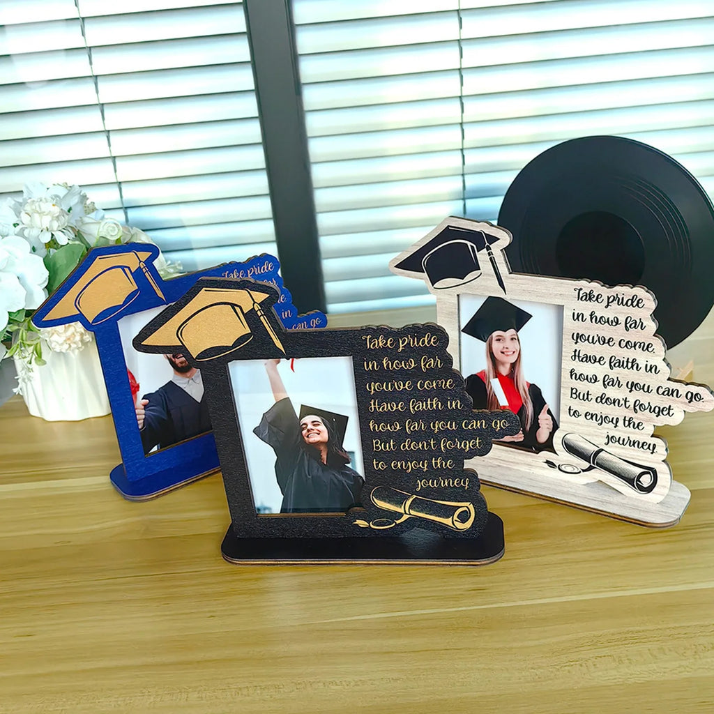 Graduation Season Theme Picture Frame Graduation Ceremony Wooden Photo Frame Holiday Decoration Ornaments Graduation Gifts